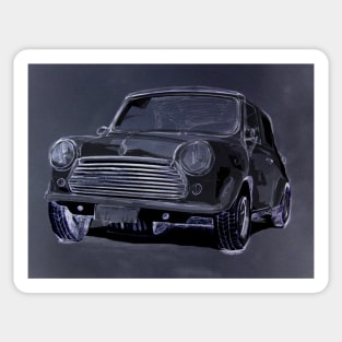 Classic Mini Chalk Black Sticker